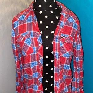 Hollister plaid flannel top